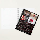 2026 Year Monthly Calendar Black Custom 9 Photos Planner (Display)