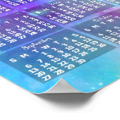 2026 Year Monthly Calendar Boho Watercolor 3 Photo Poster (Hoek)