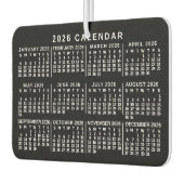 2026 Year Monthly Calendar Classic Black and White Luchtverfrisser (Links)
