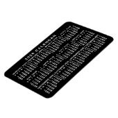 2026 Year Monthly Calendar Classic Black and White Magneet (Linkerzijde)