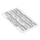 2026 Year Monthly Calendar Classic White and Black Magneet (Rechterzijde)