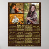 2026 Year Monthly Calendar Coffee Beans 3 Photos Poster (Voorkant)