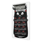 2026 Year Monthly Calendar Mid-Century Black Cat Mini Klembord (Angled2)