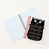 2026 Year Monthly Calendar Mid-Century Black Cat Notitieboek (Binnen)