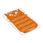 2026 Year Monthly Calendar Mid-Century Orange Cat Magneet (Rechterzijde)
