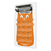 2026 Year Monthly Calendar Mid-Century Orange Cat Mini Klembord (Angled2)