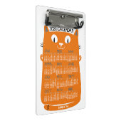 2026 Year Monthly Calendar Mid-Century Orange Cat Mini Klembord (Schuin)