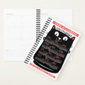 2026 Year Monthly Calendar Midcentury Black Cat Sm Planner (Display)