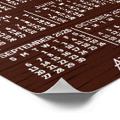 2026 Year Monthly Calendar Wood Custom 3 Photos Poster (Hoek)