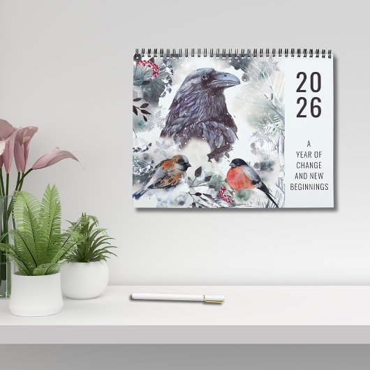 2026 Year of Change Floral Motivational  Kalender