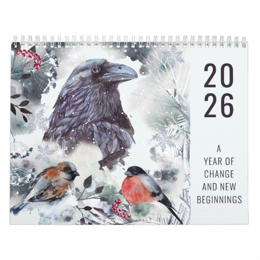 2026 Year of Change Floral Motivational  Kalender (Hoes)