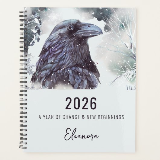 2026 Year of Change Raven Symbolism Planner (Voorkant)
