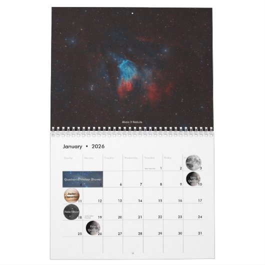 2026 Year Of Space Outten Astrophotography Calenda Kalender (Jan 2026)