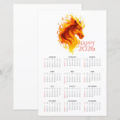 2026 Year of the Fire Horse Calendar (Voorkant / Achterkant)