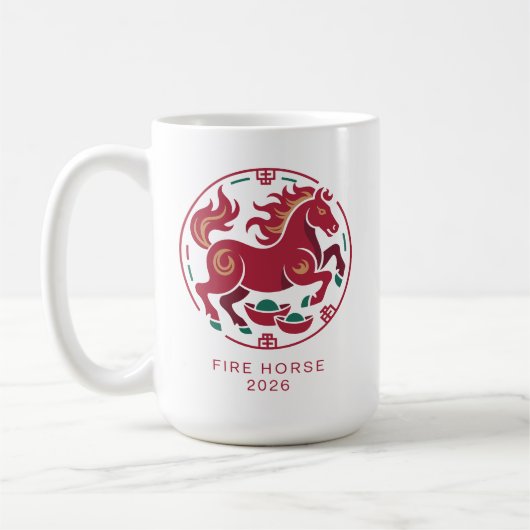 2026 Year of the Fire Horse Chinese Zodiac Luck Koffiemok (Links)