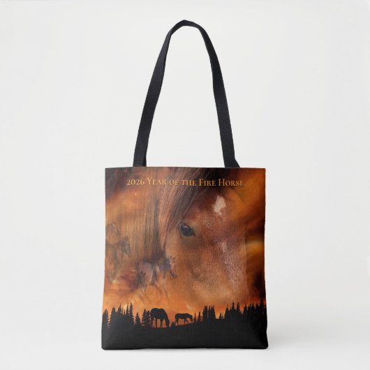 2026 Year of the Fire Horse - Firestorm Tote Bag (Voorkant)
