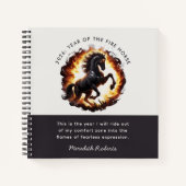 2026 Year of the Fire Horse Motivational Quote Notitieboek (Voorkant)