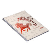 2026 Year of the Fire Horse Red Ink Notitieboek (Rechterzijde)
