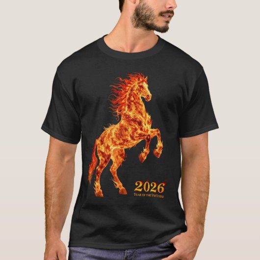 2026 Year of the Fire Horse T-shirt (Voorkant)