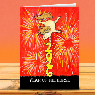 2026 Year of the Horse Greeting Kaart