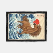 2026 Year Of The Horse Japanese Wave Art Lunar New Fleece Deken (Voorkant (Horizontaal))
