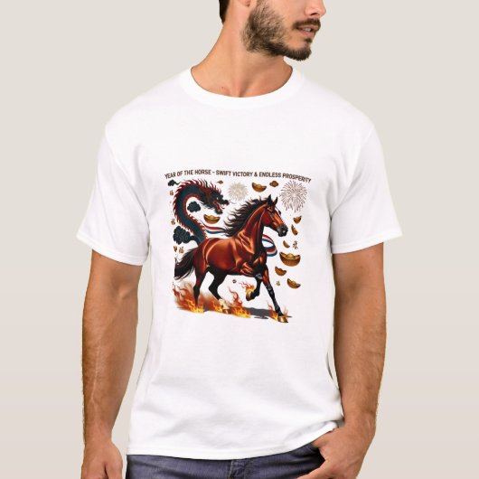 2026 Year of the Horse Triumph, Lunar Zodiac Gift T-shirt (Voorkant)