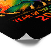 2026 Year Of The Horse Vibrant Zodiac Blossom Art  Poster (Hoek)