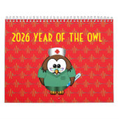 2026 year of the owl calendar kalender (Hoes)