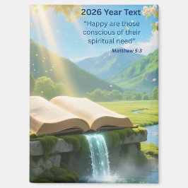 2026 Year Text Paradise Magneet