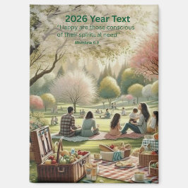2026 Year Text Paradise Magneet
