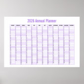 2026 Year-to-View Wall Planner Calendar  Poster (Voorkant)