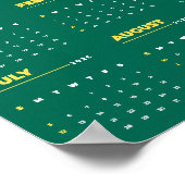 2026 Yearly Calendar 4 Photo Collage Personalized Poster (Hoek)