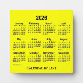 2026 Yellow Desk Calendar van Janz Fotoplaat (Voorkant)