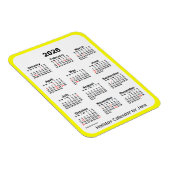 2026 Yellow Holiday Calendar door Janz Magnet Magneet (Rechterzijde)