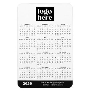 2026 Zakelijk Logo Magneetkalender Magneet