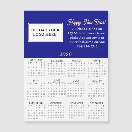 2026 Zakelijk Logo Mini Kalender (Voorkant)