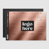 2026 Zakelijk Logo Roze Goud Kalender voor het hel (Voorkant / Achterkant)