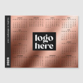 2026 Zakelijk Logo Roze Goud Kalender voor het hel (Voorkant)