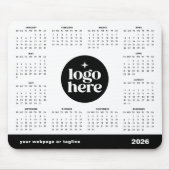 2026 Zakelijk Uw Logo Hier Marketingkalender Muismat (Voorkant)