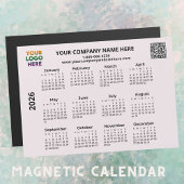 2026 Zakelijk Uw Logo QR Code Kalender Magnet