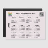 2026 Zakelijk Uw Logo QR Code Kalender Magnet (Voorkant / Achterkant)