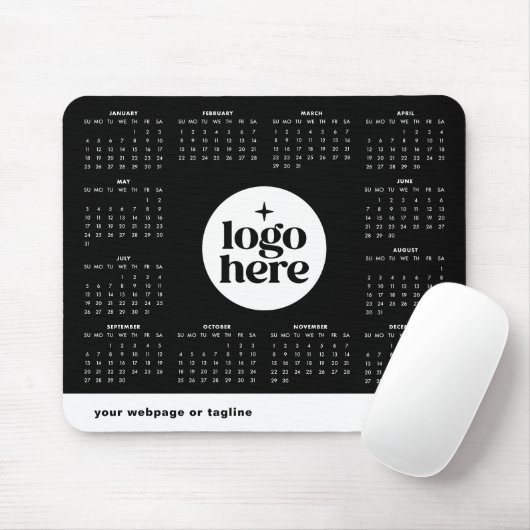 2026 Zakelijk Volledig Jaar Aangepaste Kleurenkale Muismat (Met muis)