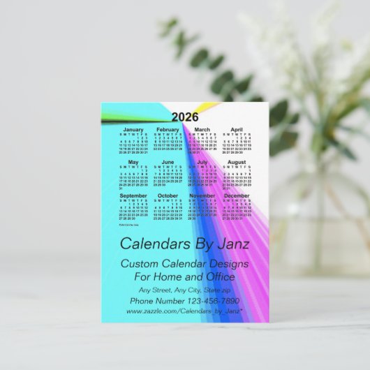 2026 Zakelijke kalender 'Vanishing Point' van Janz Briefkaart (Staand voorkant)