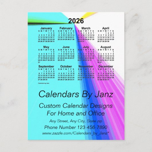 2026 Zakelijke kalender 'Vanishing Point' van Janz Briefkaart (Voorkant)