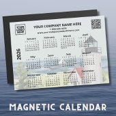 2026 Zakelijke Logo QR Vuurtoren Kalender Magnet