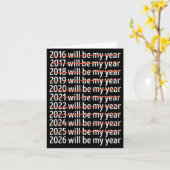 2026 Zal Mijn Jaar Zijn Funny Humor Nieuw Jaar Cit Kaart (Gele Bloem)