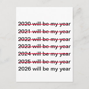 2026 Zal Mijn Jaar Zijn Grappig Sarcasme Nieuwjaar Briefkaart