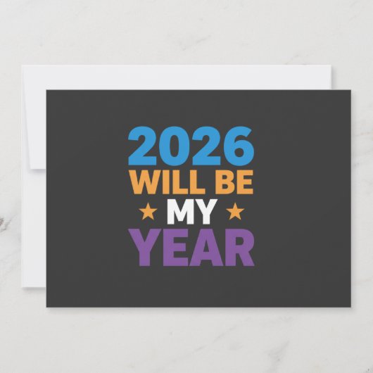 2026 Zal Mijn Jaar Zijn Inspirerende Nieuwe Beginn Kaart (Voorkant)