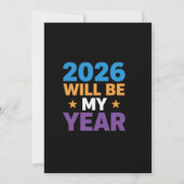 2026 Zal Mijn Jaar Zijn Inspirerende Nieuwe Beginn Kaart (Achterkant)