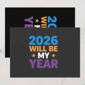 2026 Zal Mijn Jaar Zijn Inspirerende Nieuwe Beginn Kaart (Voorkant / Achterkant)